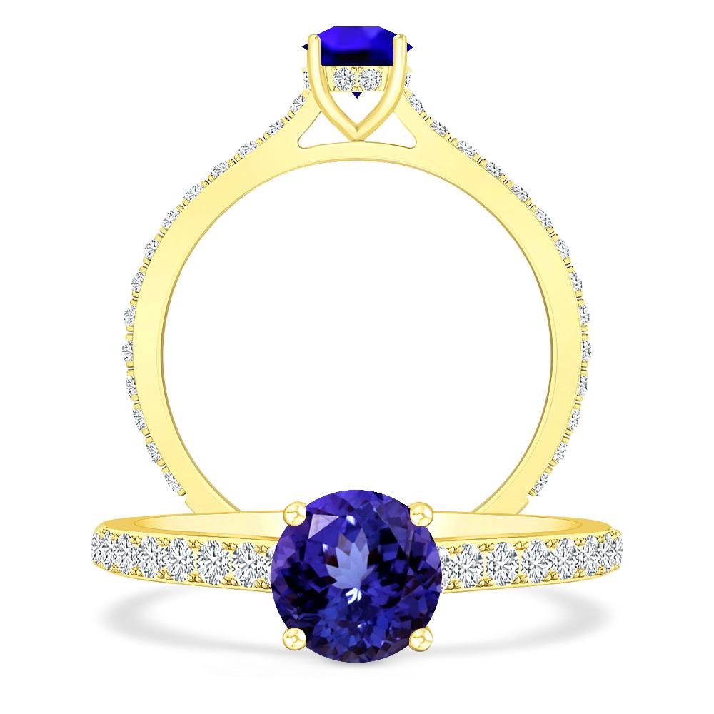 Yellow Gold - Tanzanite