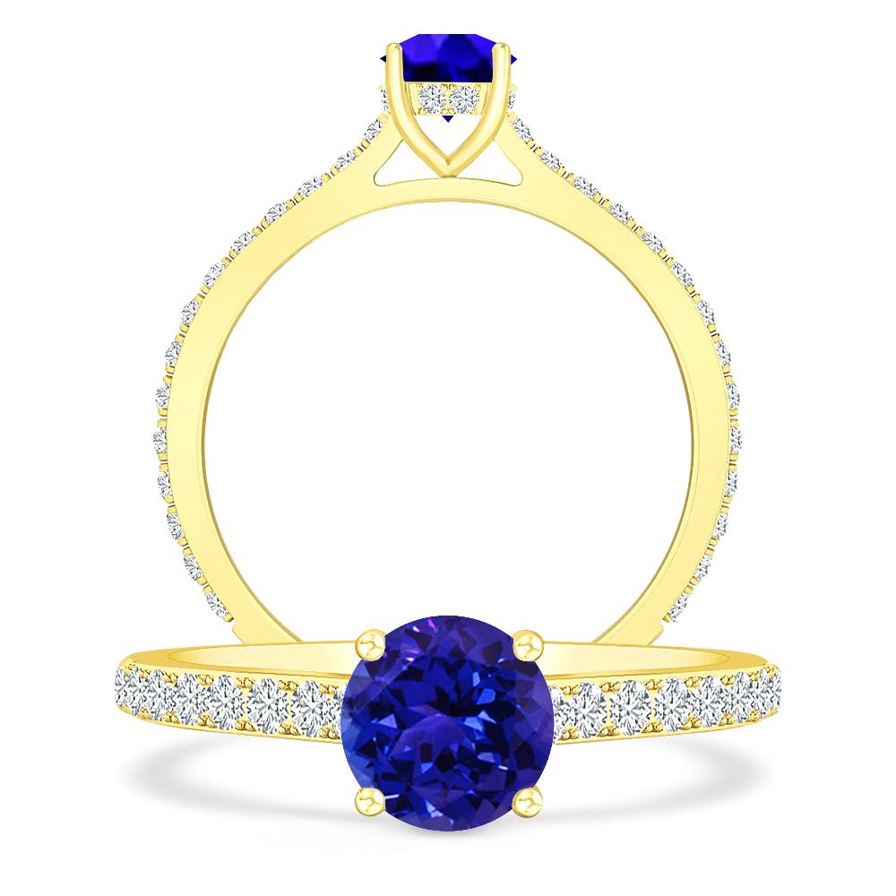 Yellow Gold - Tanzanite