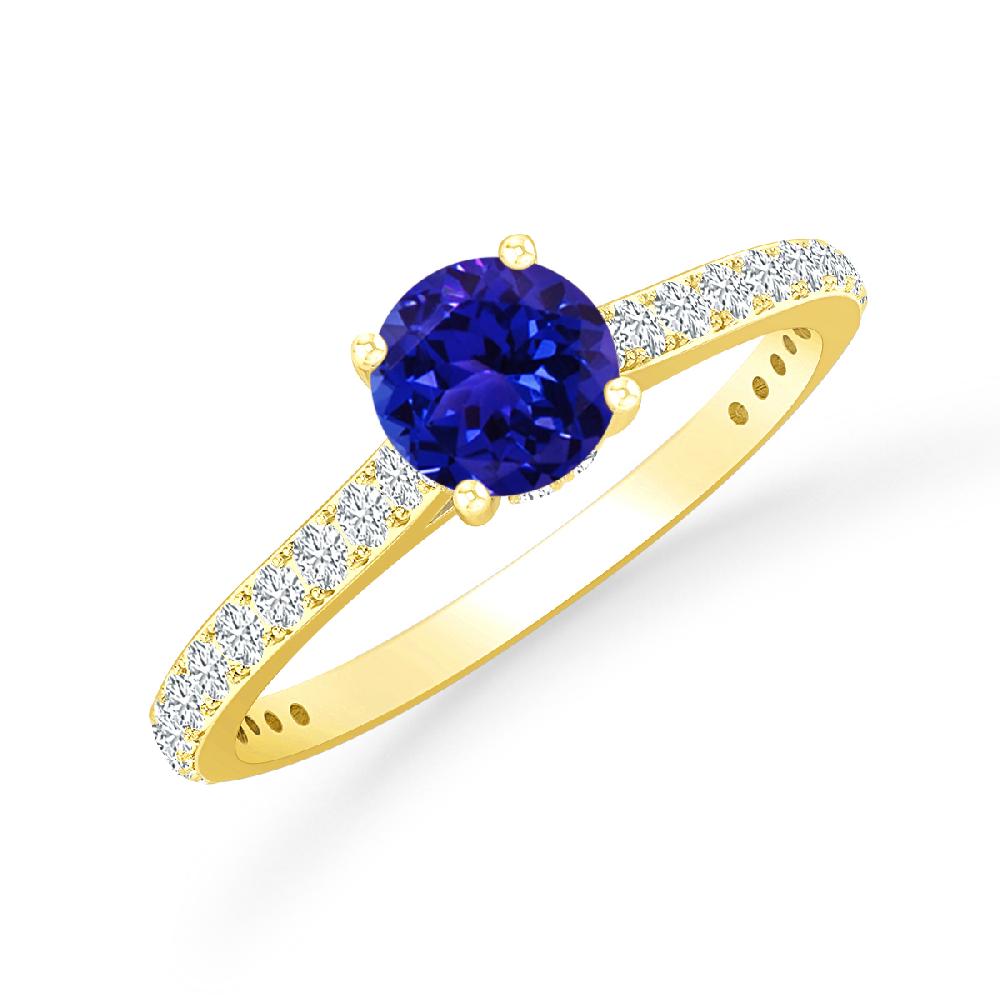 Yellow Gold - Tanzanite