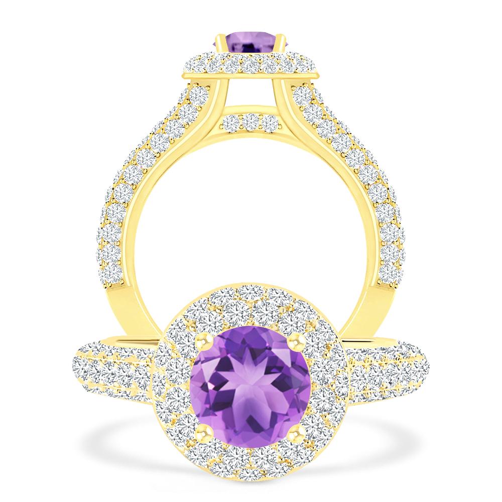 Yellow Gold - Amethyst