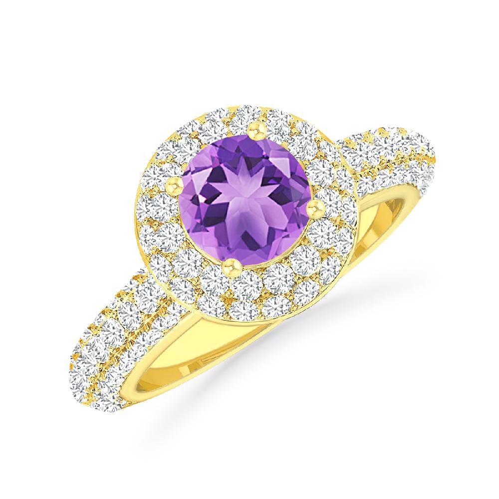 Yellow Gold - Amethyst