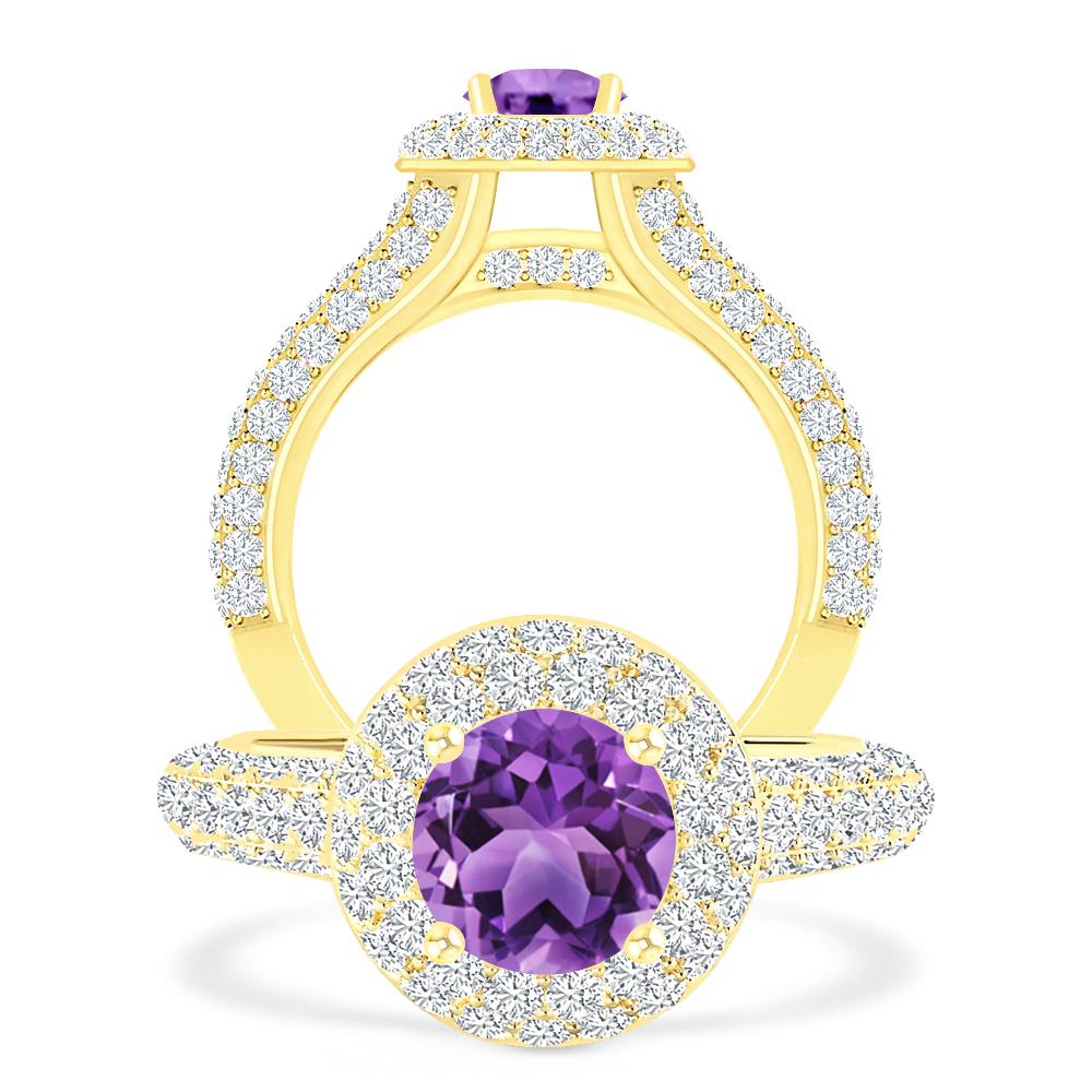 Yellow Gold - Amethyst