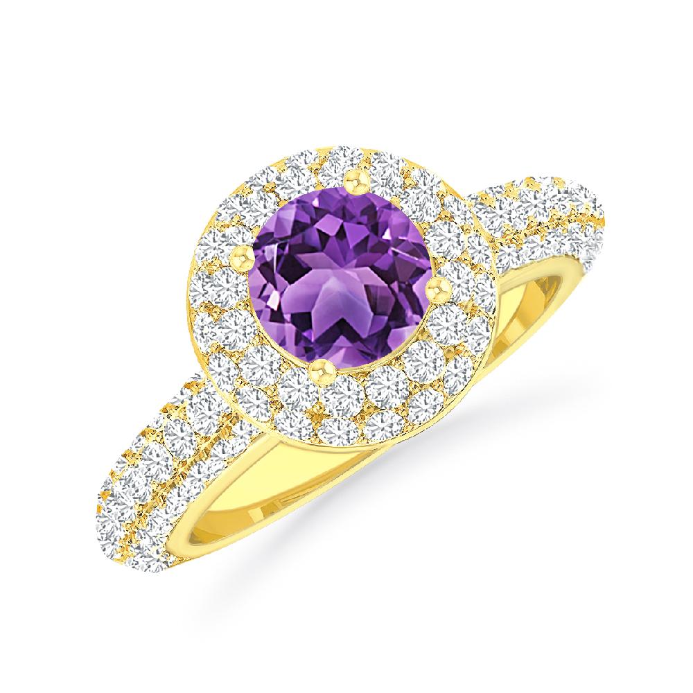 Yellow Gold - Amethyst