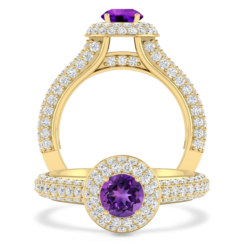 Yellow Gold - Amethyst