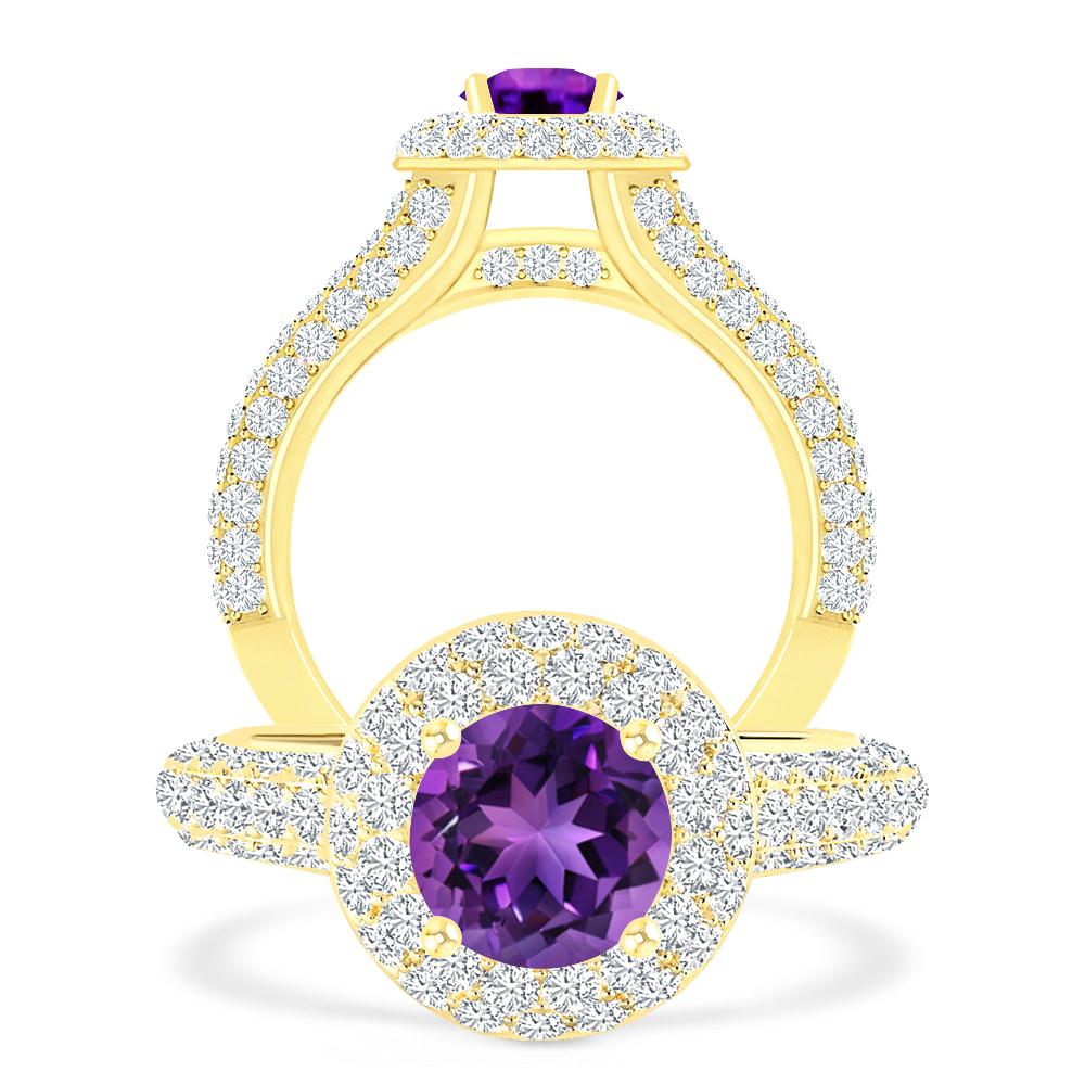 Yellow Gold - Amethyst