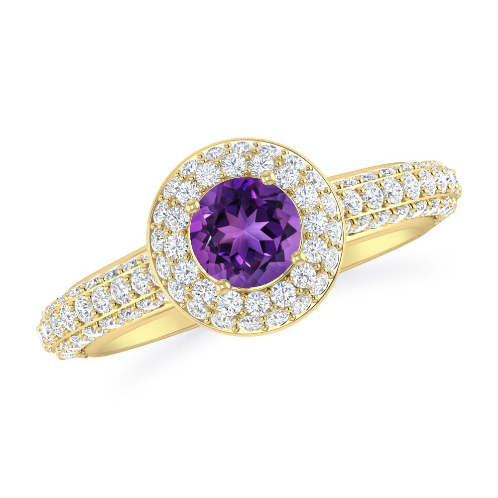 Yellow Gold - Amethyst