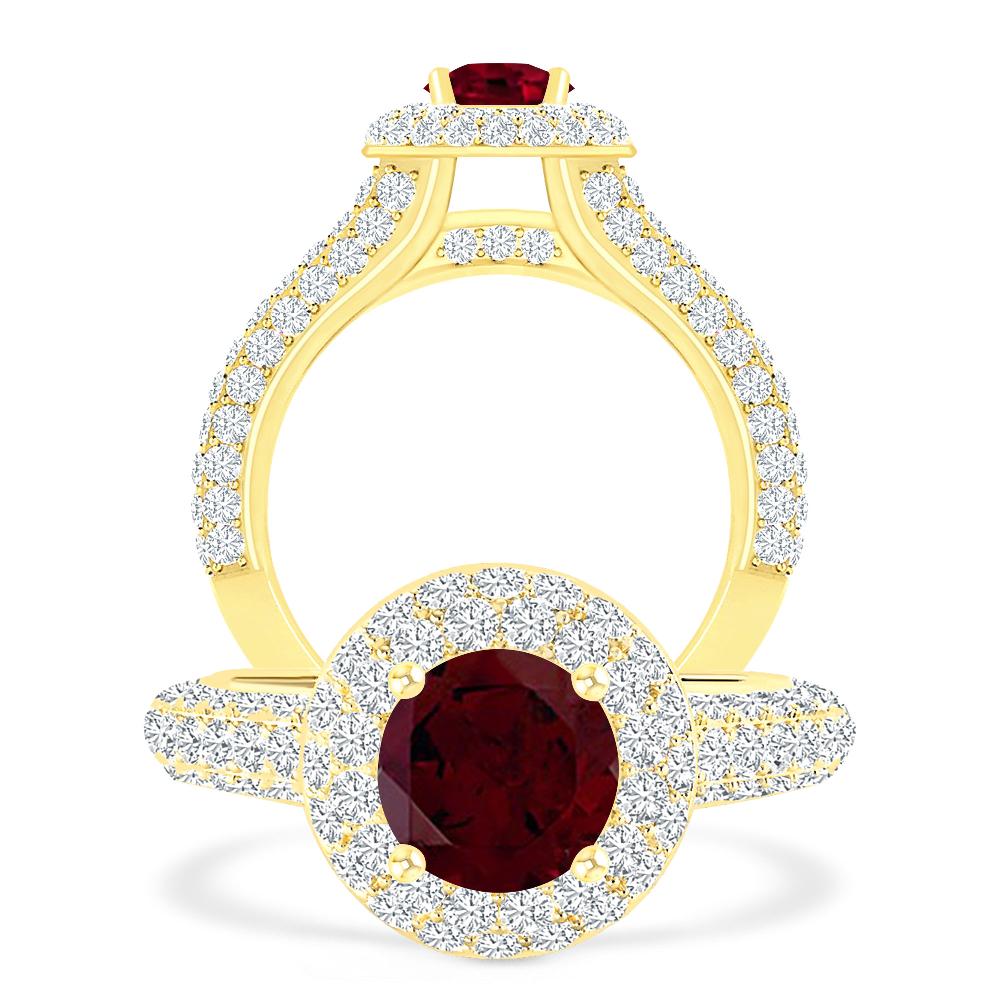 Yellow Gold - Garnet