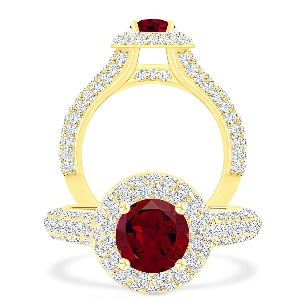 Yellow Gold - Garnet