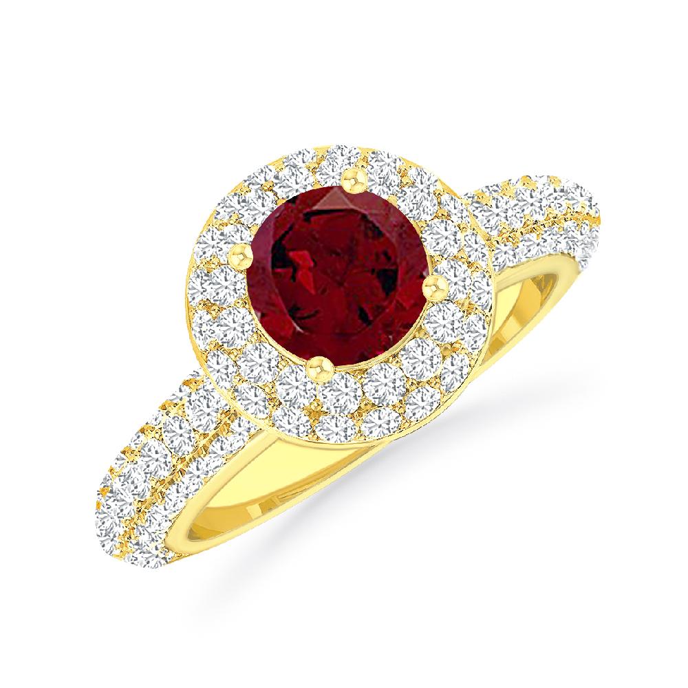 Yellow Gold - Garnet