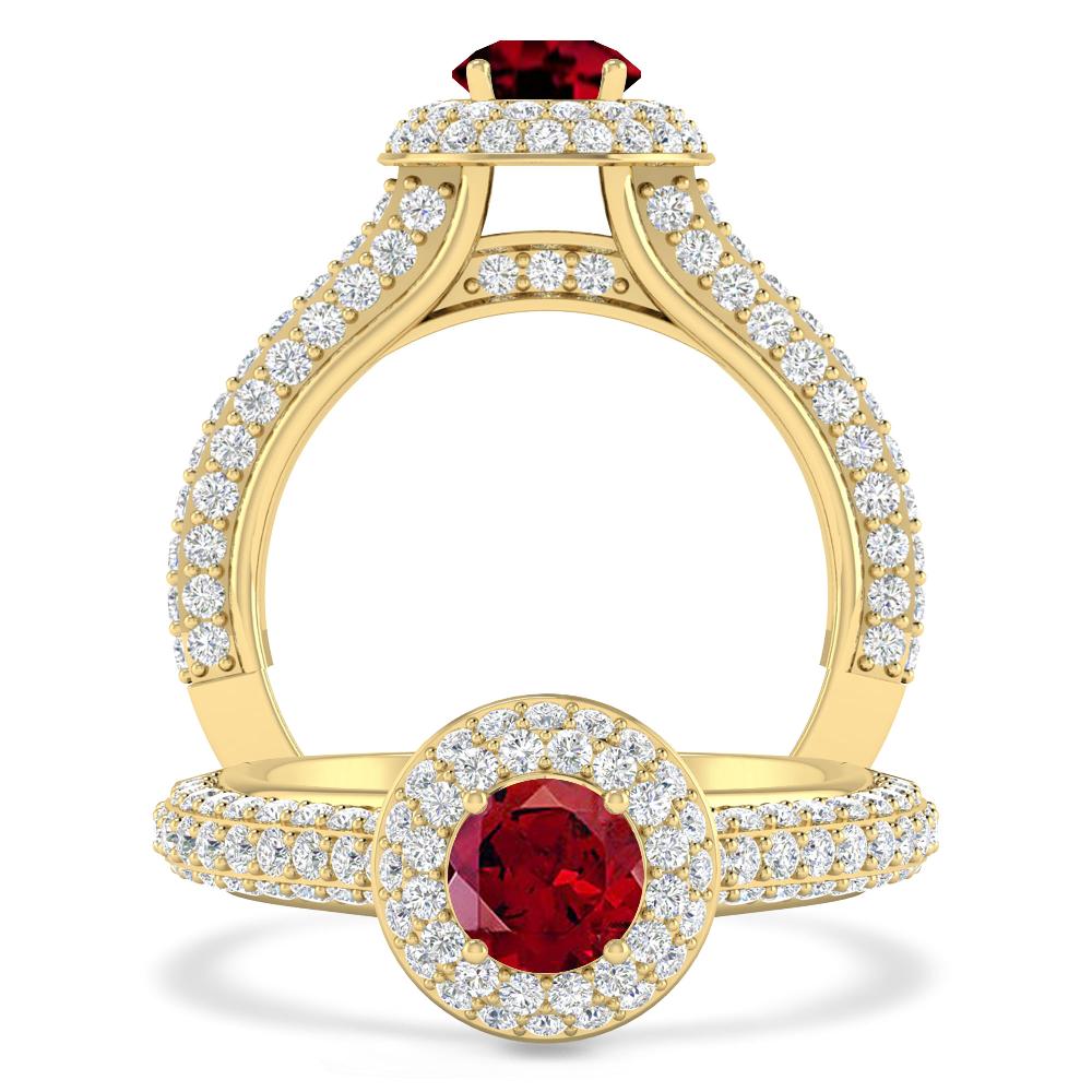 Yellow Gold - Garnet