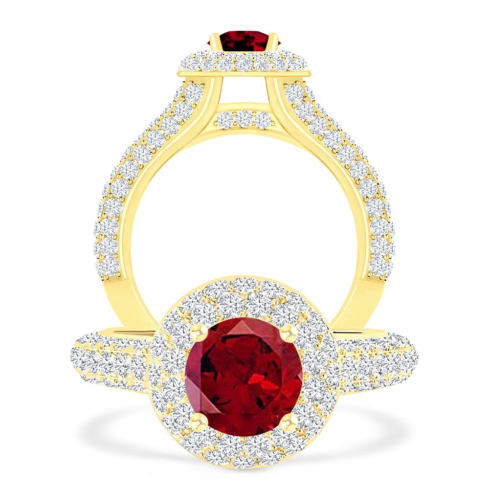 Yellow Gold - Garnet