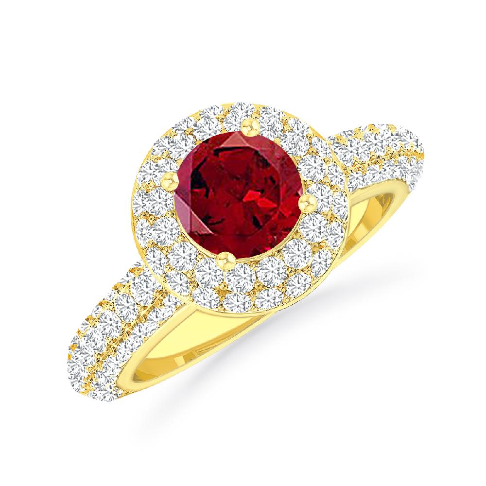 Yellow Gold - Garnet