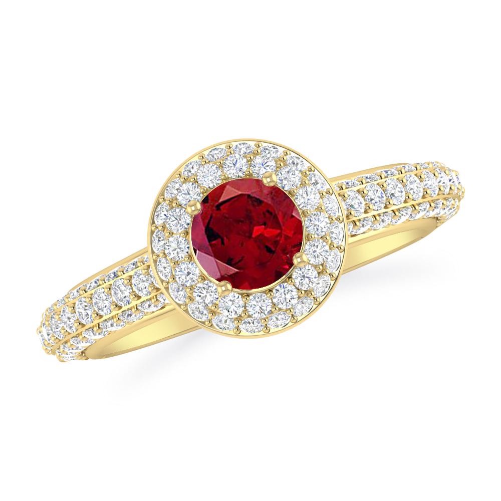 Yellow Gold - Garnet