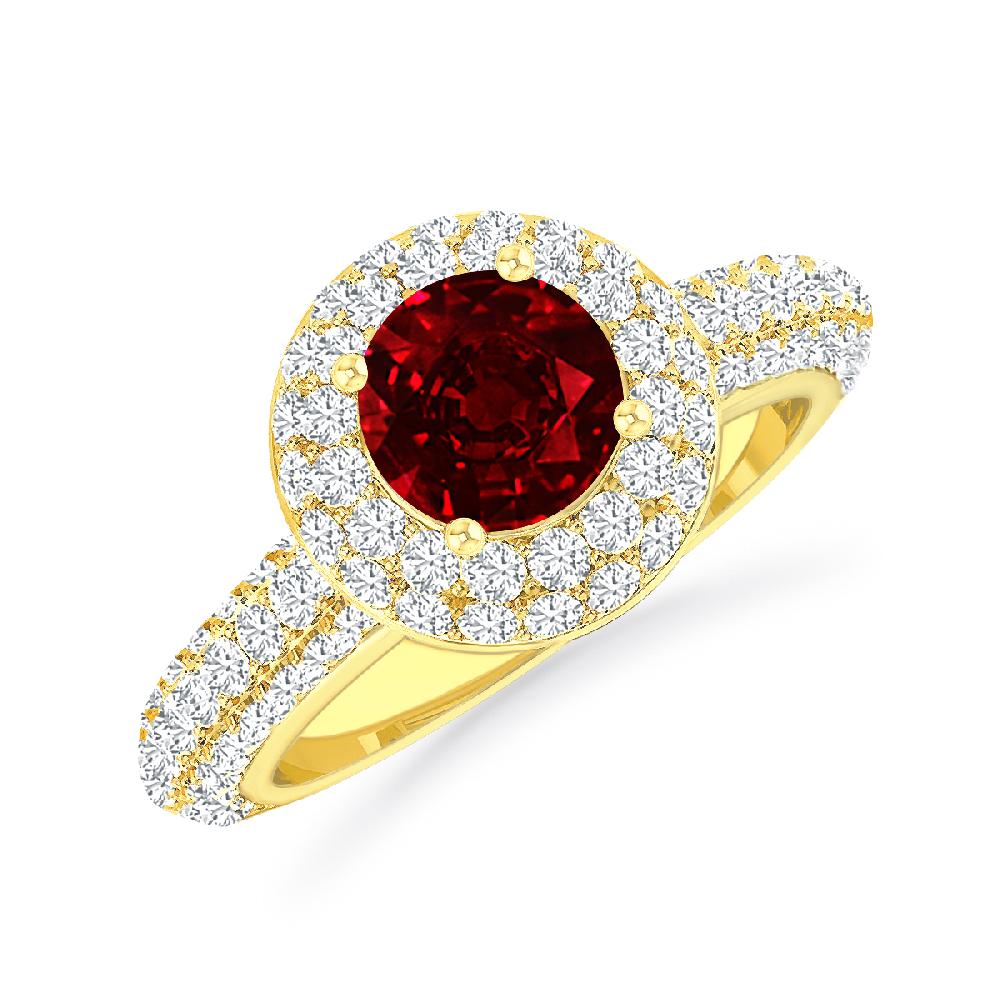 Yellow Gold - Ruby