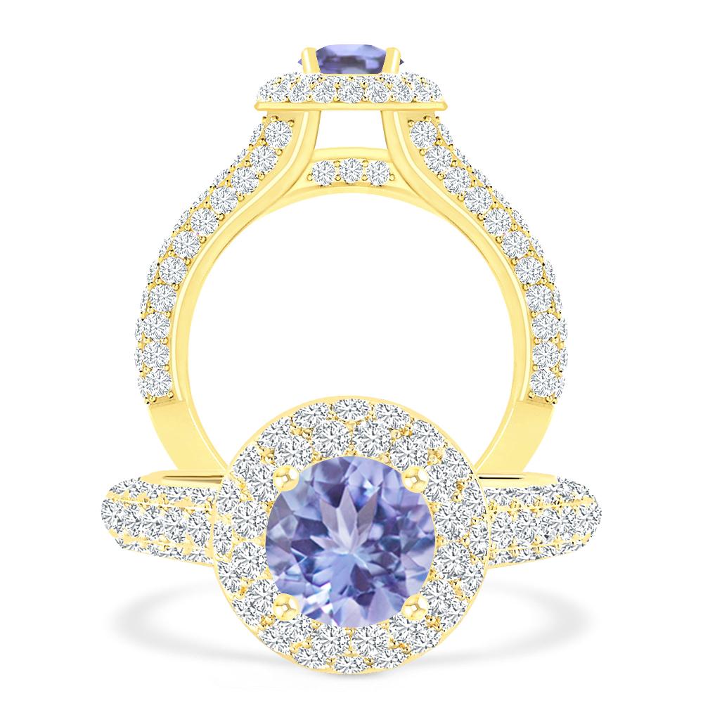 Yellow Gold - Tanzanite