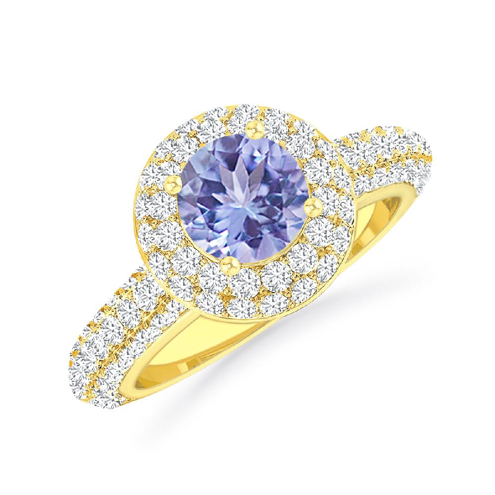 Yellow Gold - Tanzanite