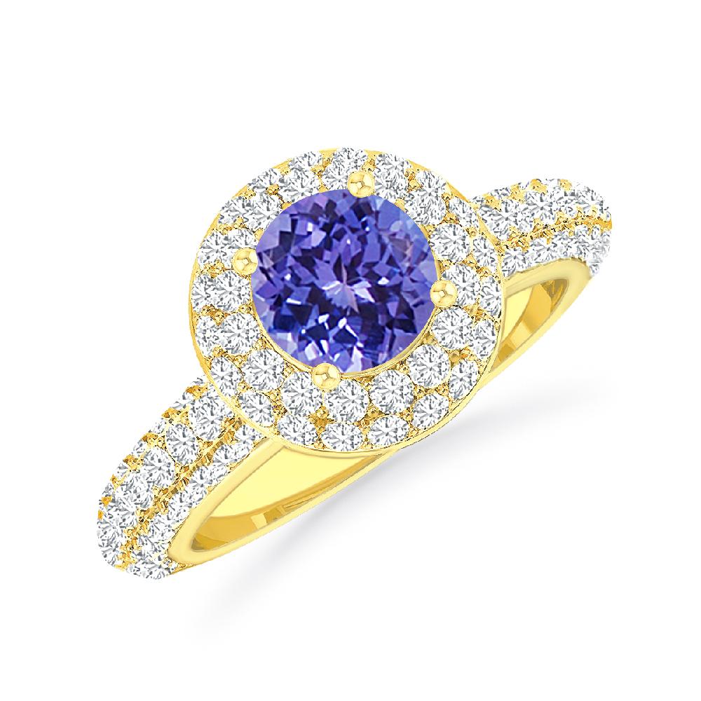 Yellow Gold - Tanzanite