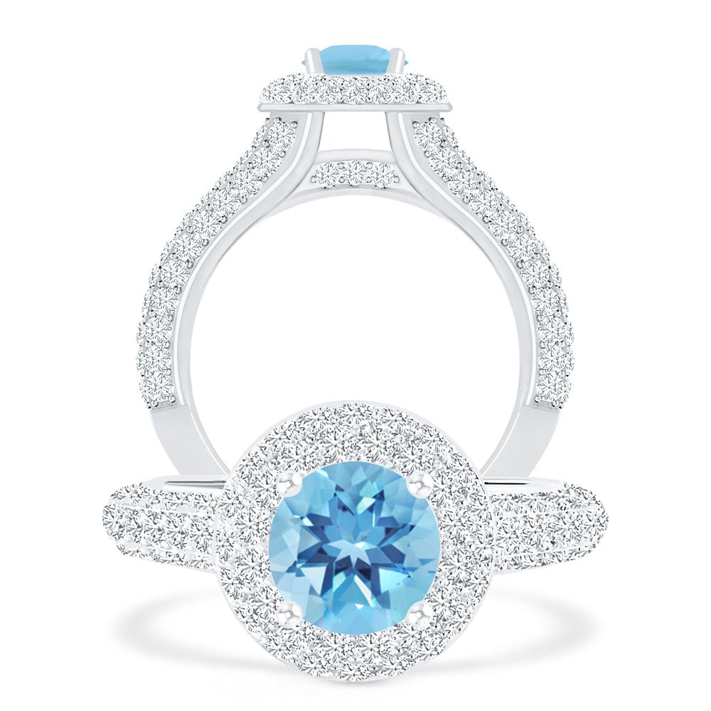 White Gold - Blue Topaz