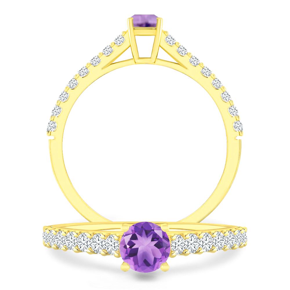 Yellow Gold - Amethyst