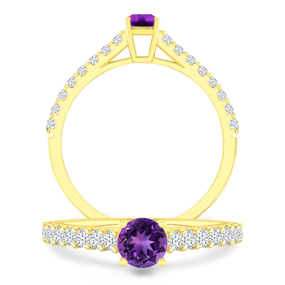 Yellow Gold - Amethyst