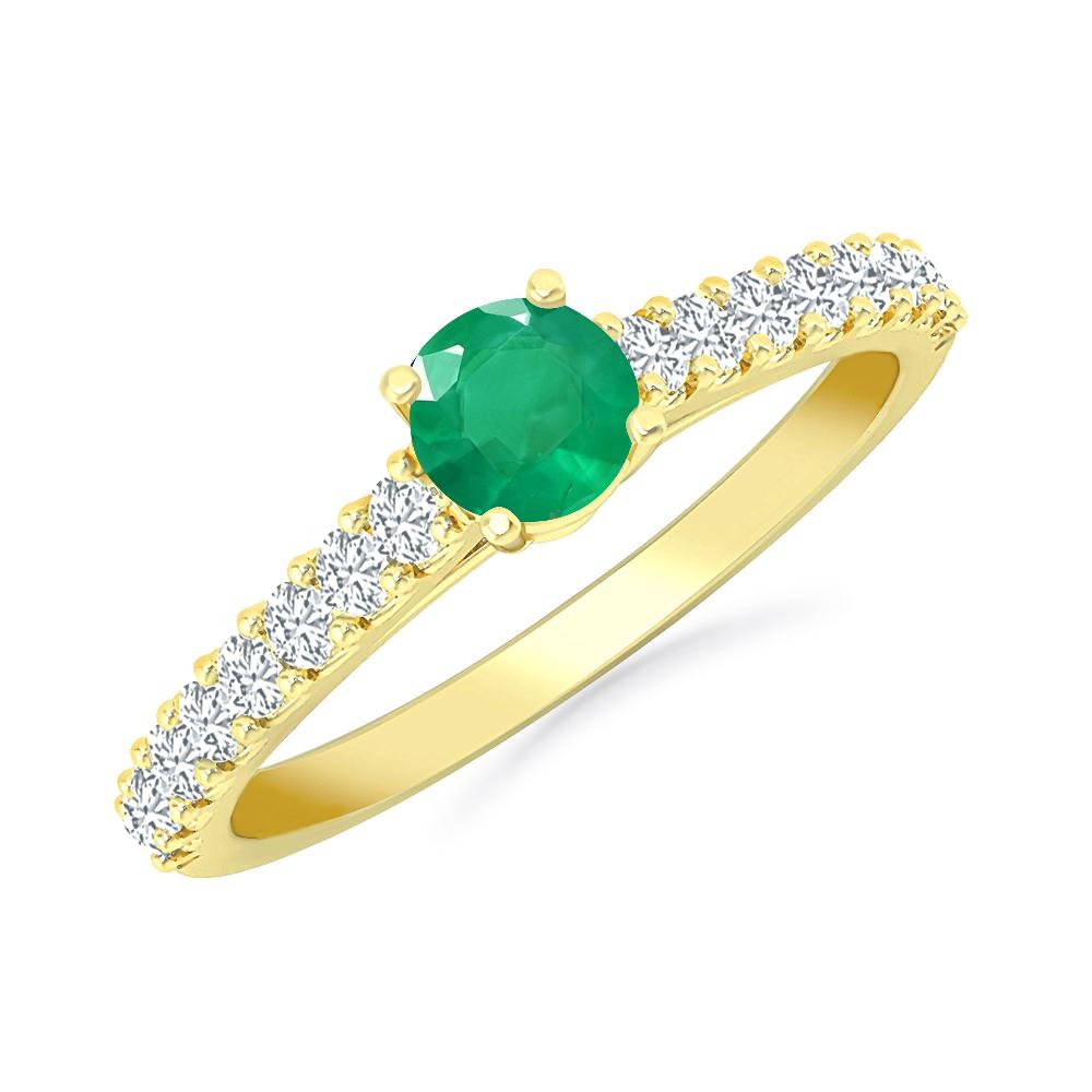 Yellow Gold - Emerald