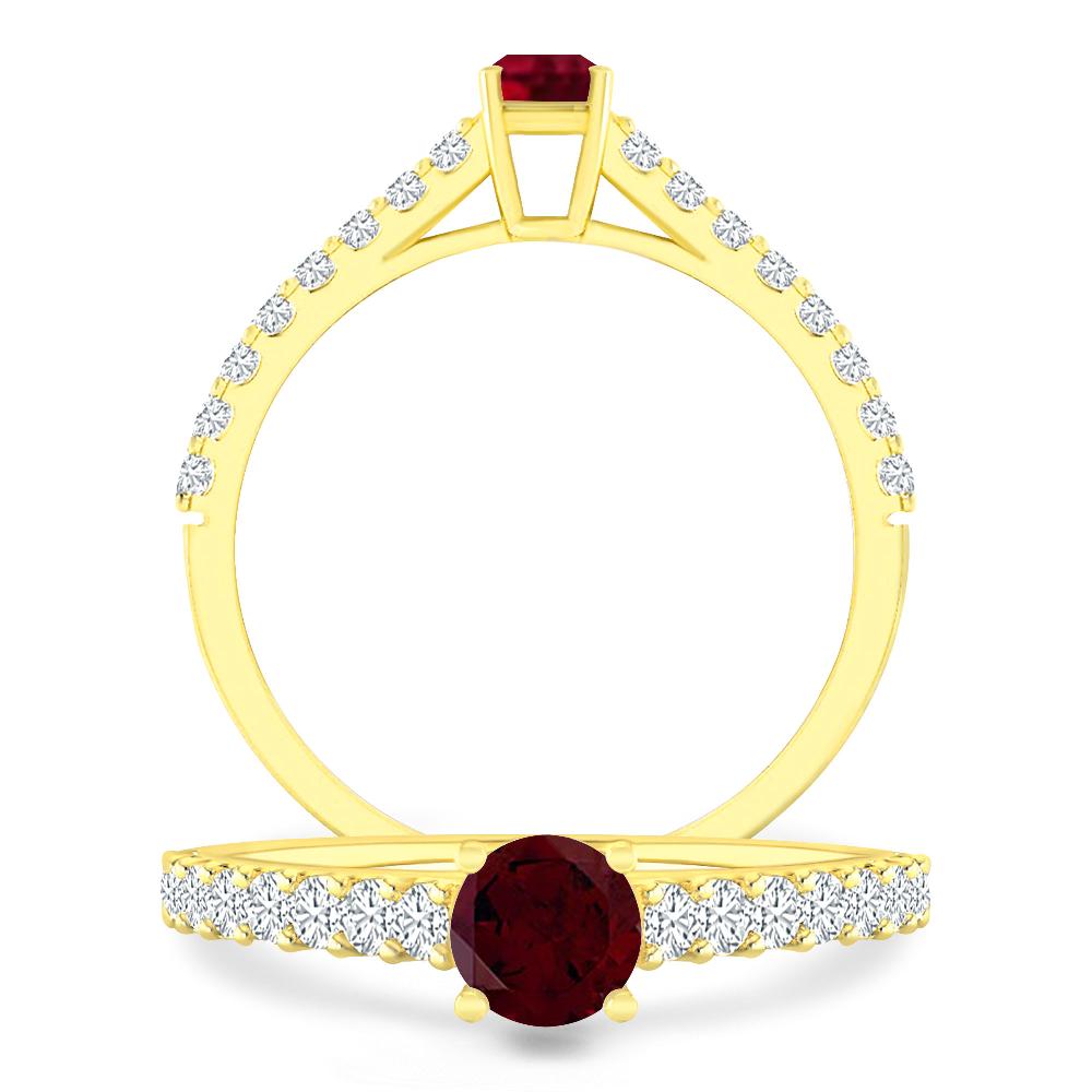 Yellow Gold - Garnet