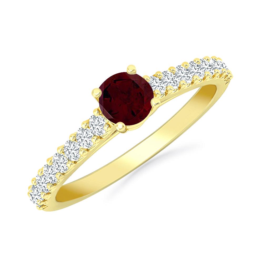 Yellow Gold - Garnet