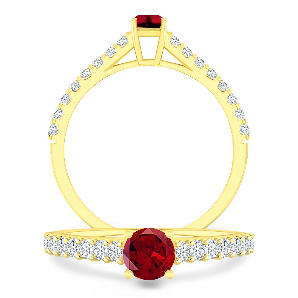 Yellow Gold - Garnet