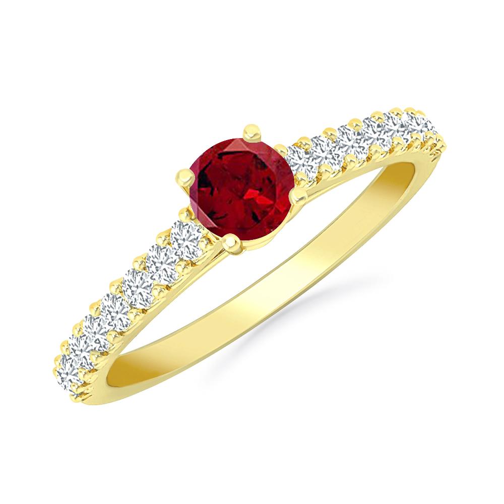 Yellow Gold - Garnet