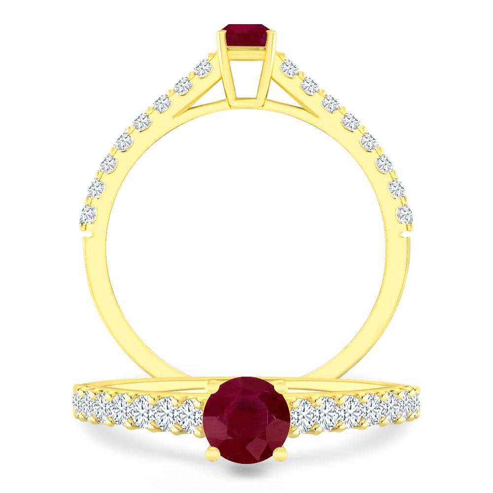 Yellow Gold - Ruby