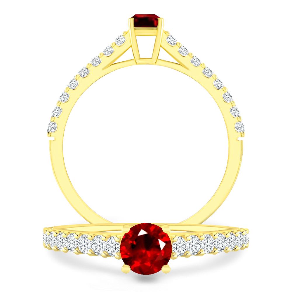 Yellow Gold - Ruby