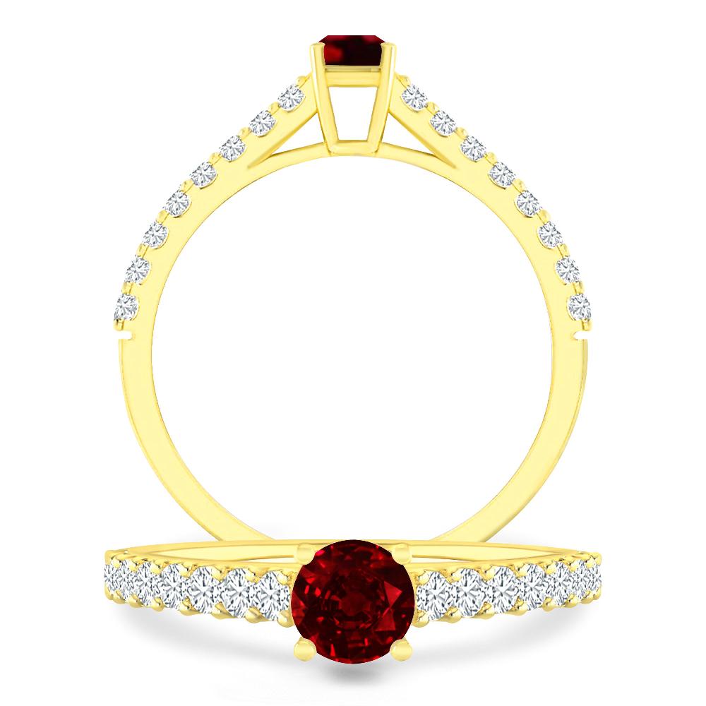 Yellow Gold - Ruby