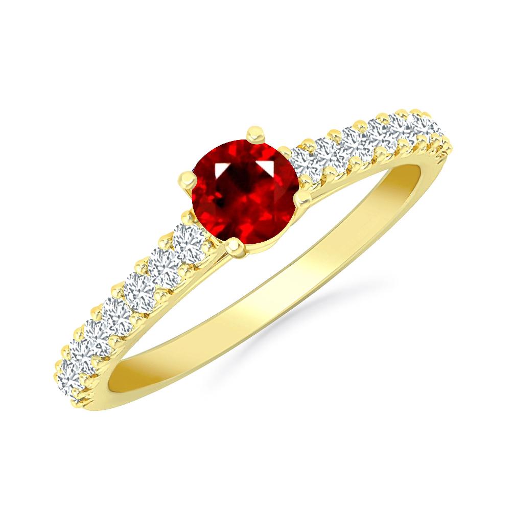 Yellow Gold - Ruby