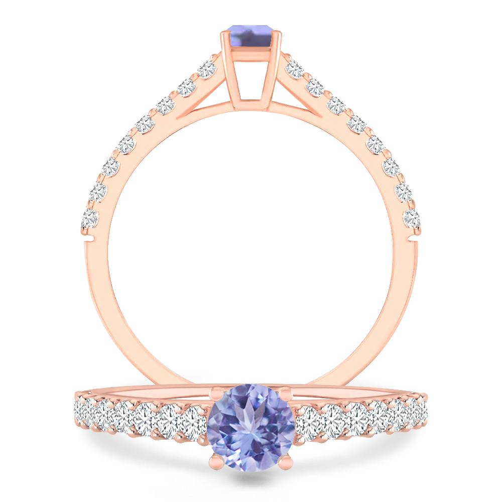 Rose Gold - Tanzanite