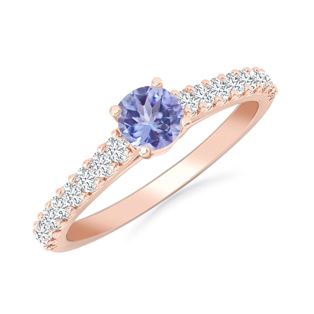 Rose Gold - Tanzanite