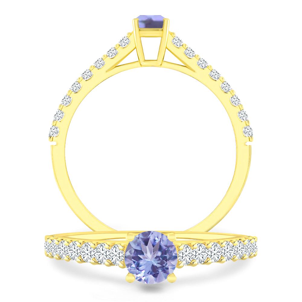 Yellow Gold - Tanzanite