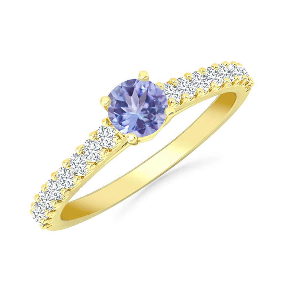 Yellow Gold - Tanzanite