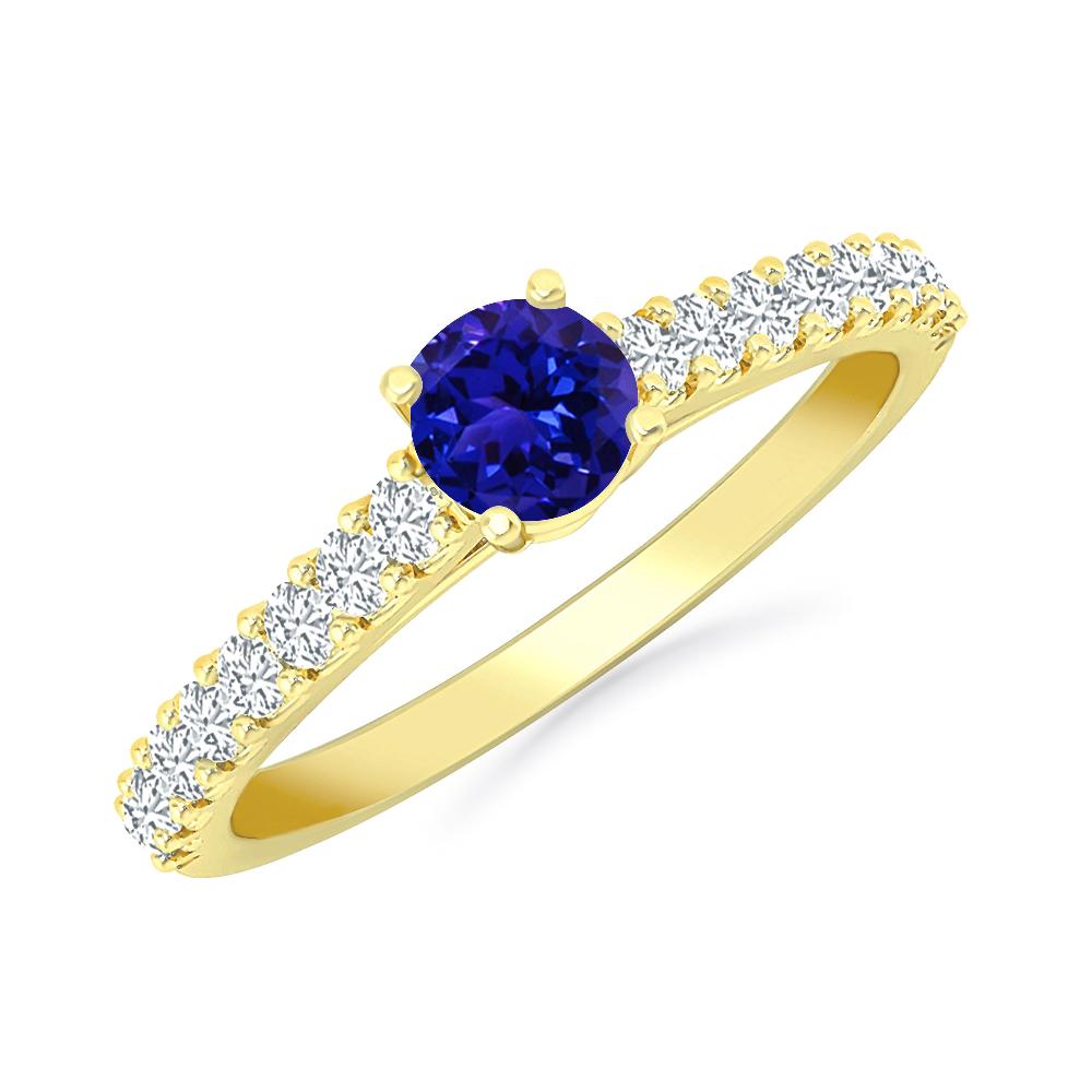 Yellow Gold - Tanzanite