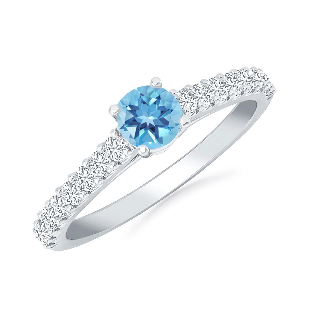 White Gold - Blue Topaz