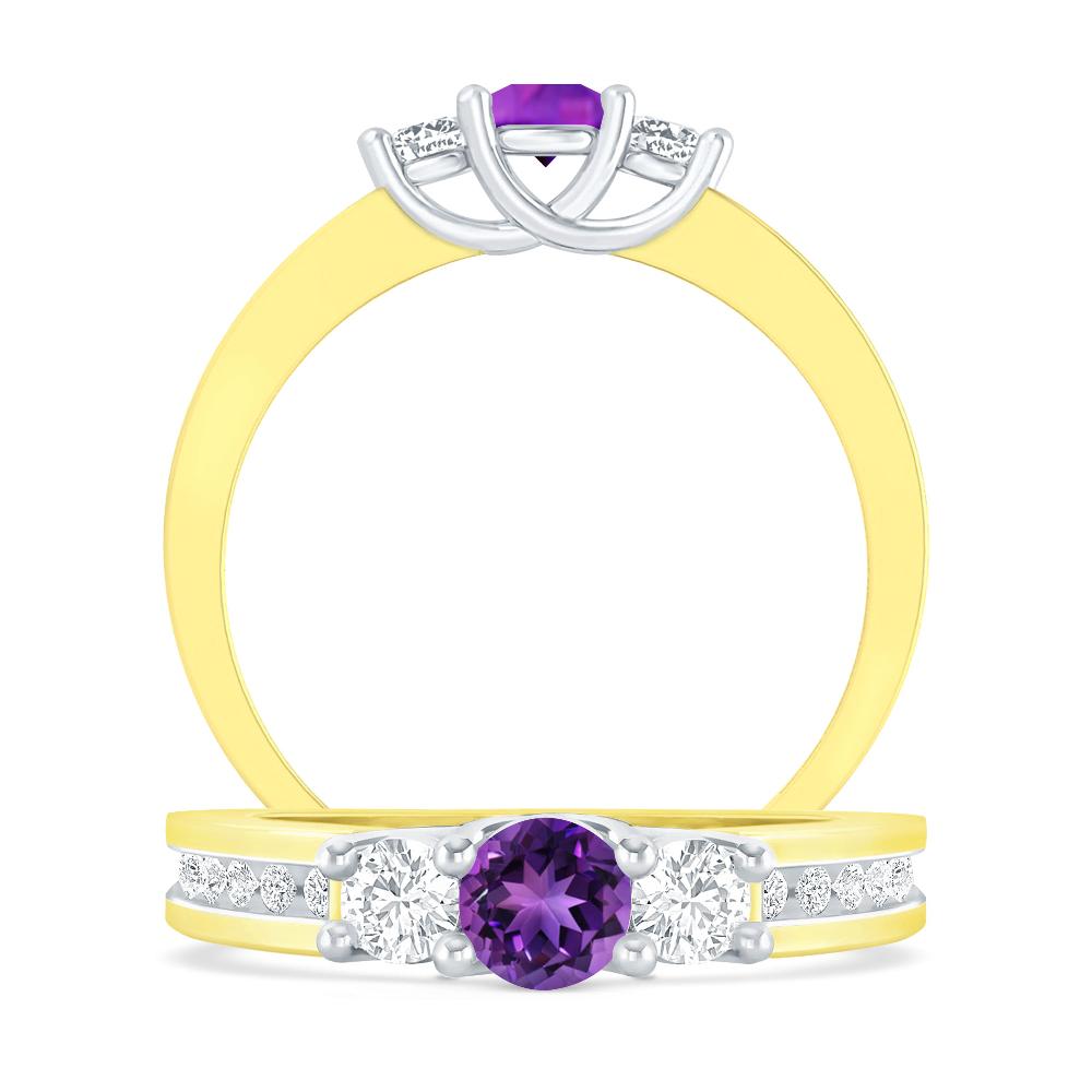 Yellow Gold - Amethyst