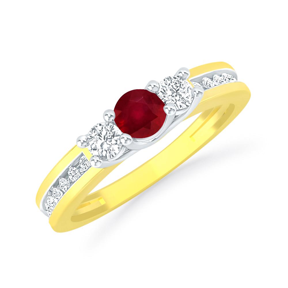 Yellow Gold - Ruby