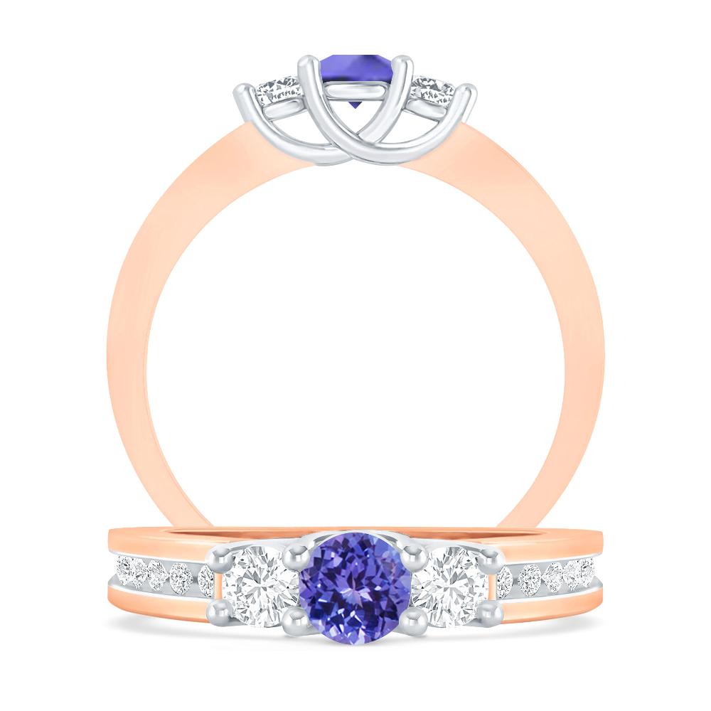 Rose Gold - Tanzanite