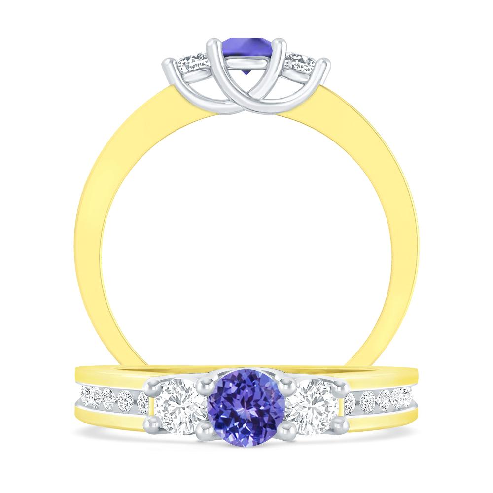 Yellow Gold - Tanzanite