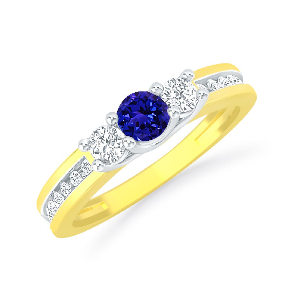 Yellow Gold - Tanzanite