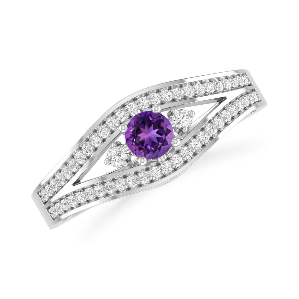 White Gold - Amethyst