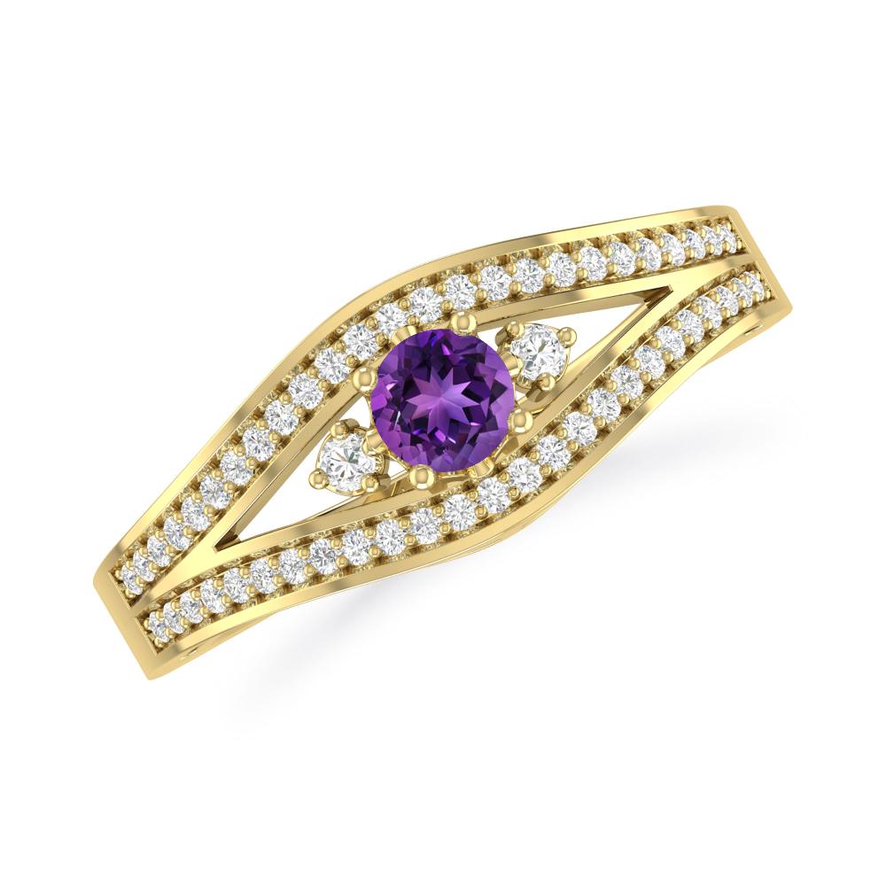 Yellow Gold - Amethyst