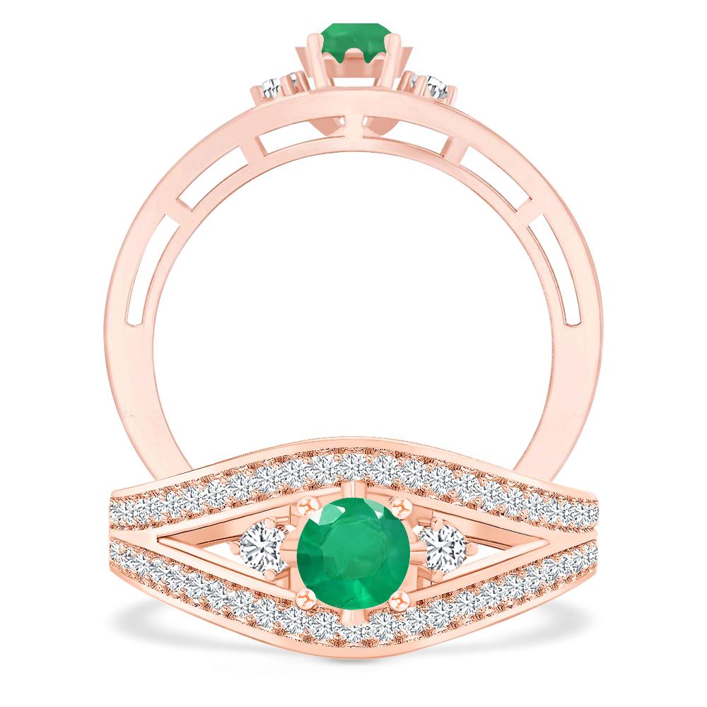 Rose Gold - Emerald