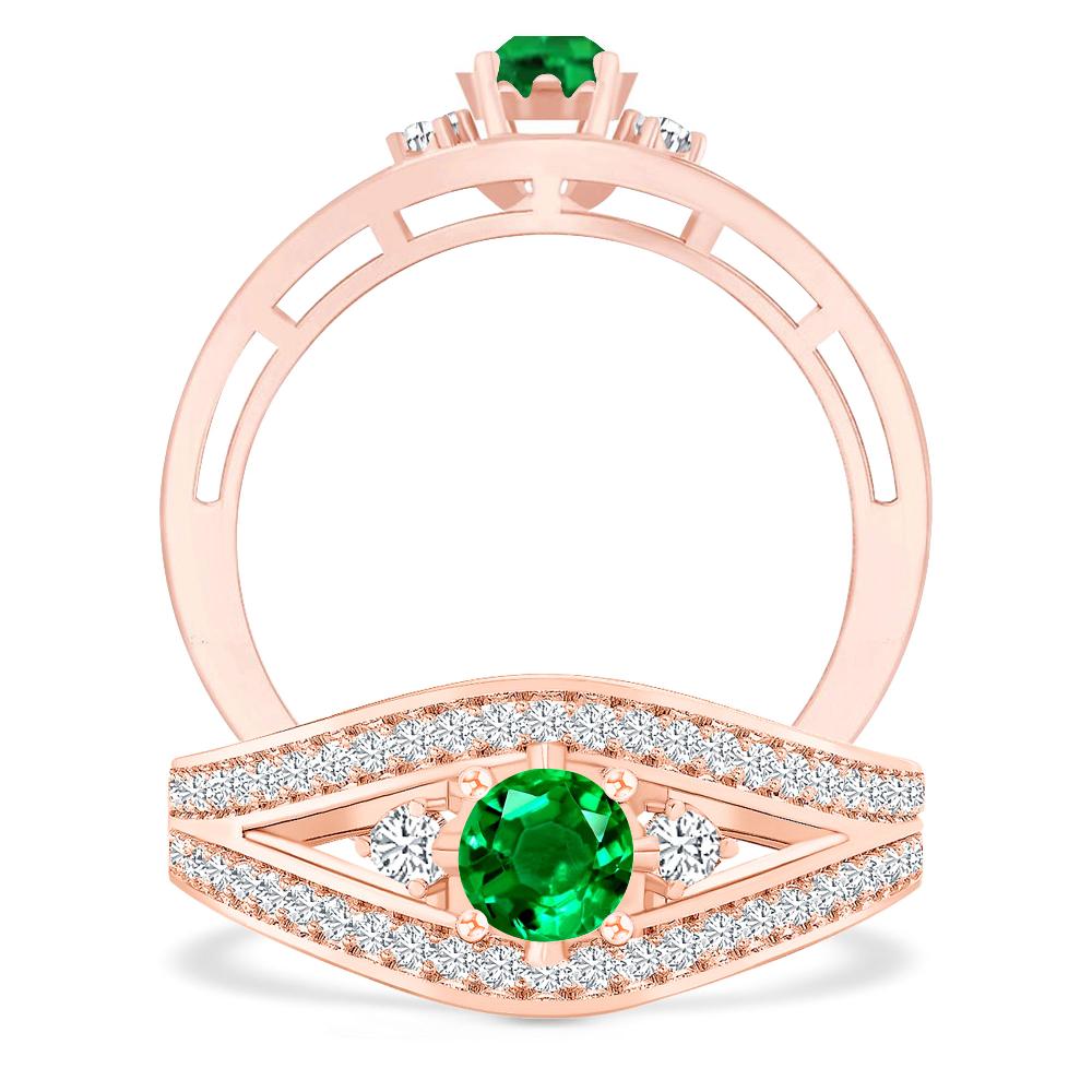 Rose Gold - Emerald