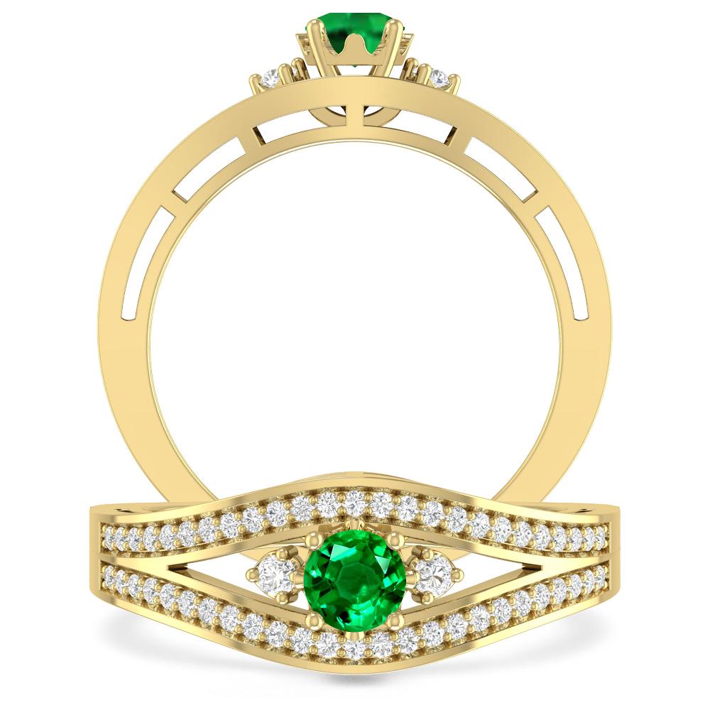 Yellow Gold - Emerald