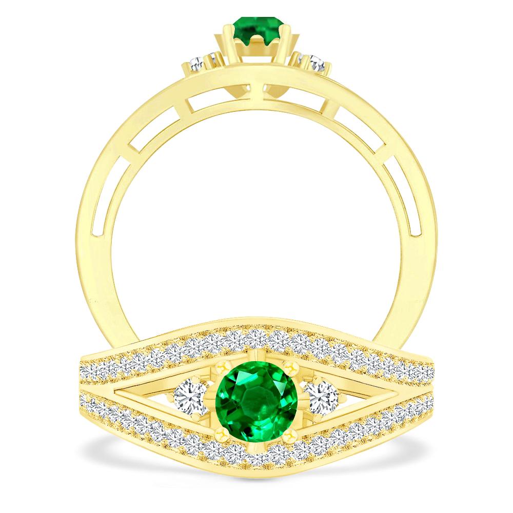 Yellow Gold - Emerald